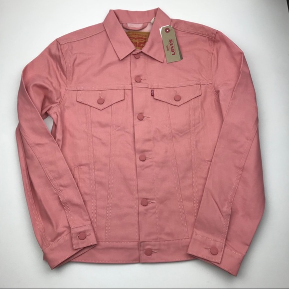 [Sold] Levi's Men's Trucker Jean Jacket Pink Denim - Picture 2 of 6